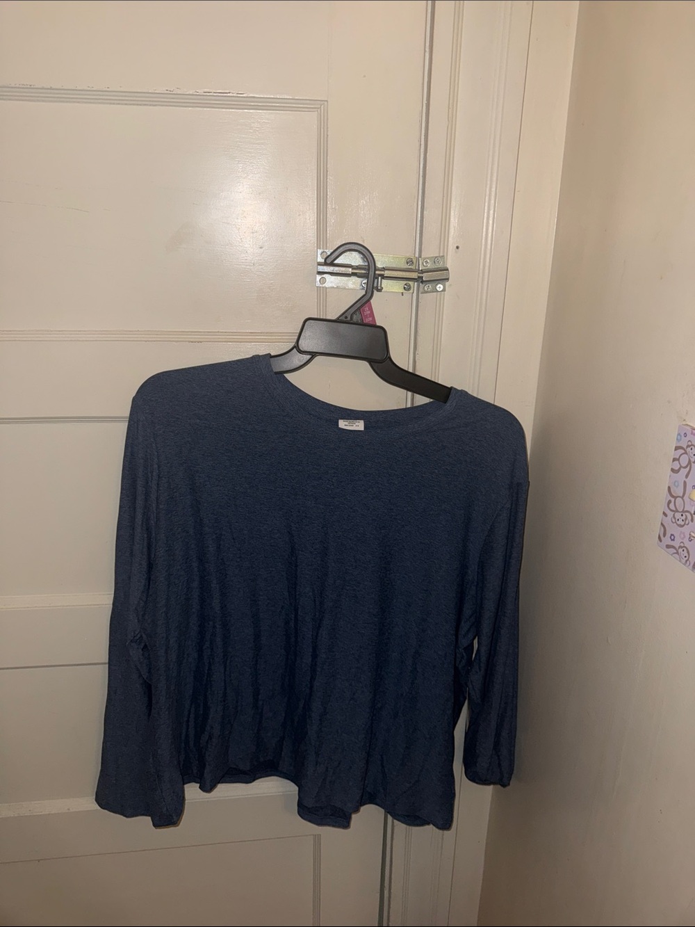 Athletic Works Navy Long-Sleeve Crewneck Top